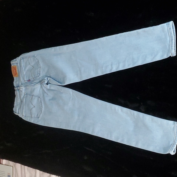 Levis Womens 721 High Rise Skinny Blue Stretch Denim Jeans Size 26 Light Wash - Picture 6 of 16